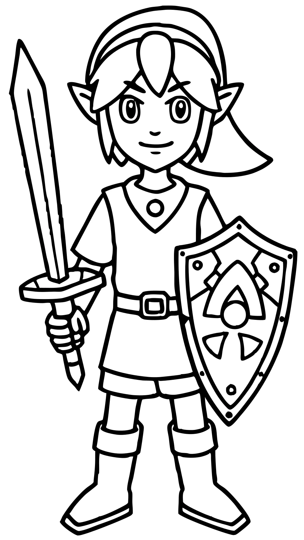 Páginas para colorear de Zelda Link